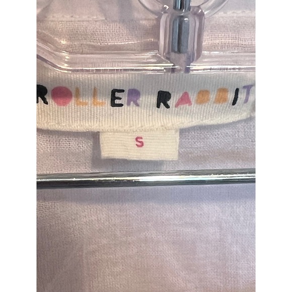 Roller Rabbit Valleta Embroidered Lela White Cotton Dress Long Sleeve Small - Picture 5 of 6